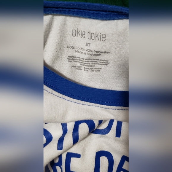 🤑Okie Dokie "Strong Like Dad" Boys' 5T Long Sleeve Tee - Picture 3 of 3